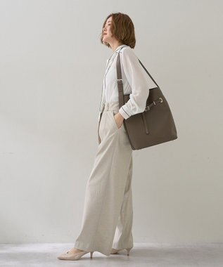 YECCA VECCA メタルホックワイドパンツ Light Beige