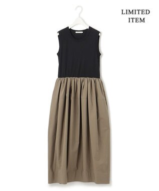 ICB L 【WEB限定・洗える】 リブコンビタイプライター ワンピース カーキ系