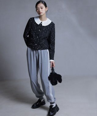 組曲 S ライトデシン プリーツブラウス アイボリー系