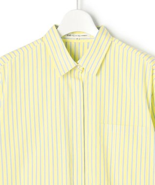 23区 【先行予約】CANCLINI シャーティング ルーズフィットシャツ イエロー×サックスストライプ