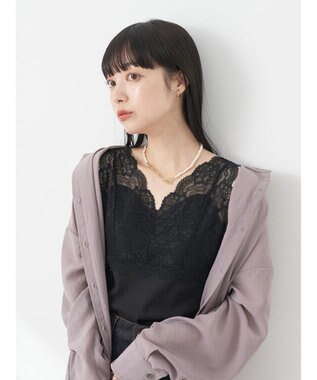 earth music&ecology 前後２ＷＡＹレースタンクトップ Sax