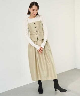 UNFILO 【STORY×UNFILOコラボ】ビスチェセットアップ 3点セット シャンパンベージュ