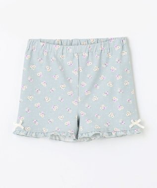 ANY KIDS 1分丈 スパッツ ミント×花柄