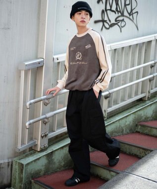 WEGO 【ユニセックス着用ITEM】フェイクスウェードゲームプルオーバー ブラック中濃色