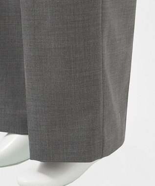 23区 【エステータ】ウールトロドライストレッチ タックワイドパンツ グレー