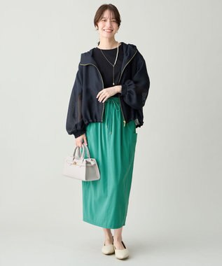 ANY L メッシュブルゾン ブラック