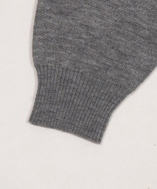 WEGO グラフィックジャガードニットZIPパーカー グレー