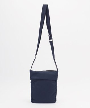 Y'SACCS リサイクルナイロン×カウレザー ラップポシェット ネイビー