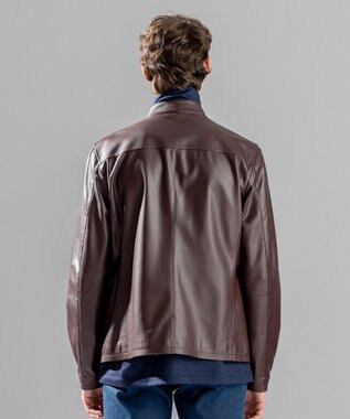 JOSEPH HOMME ライトラムナッパレザー　シングルライダース ブラウン系