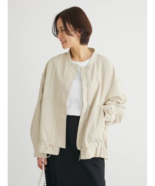 Green Parks 撥水加工　裾ドロストブルゾン Light Beige