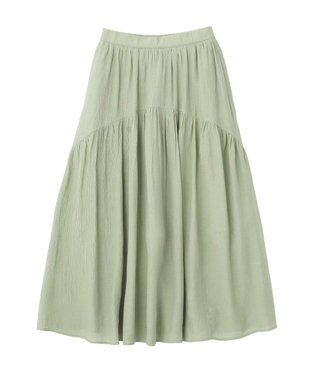 AMERICAN HOLIC 楊柳ギャザーボリュームフレアスカート Khaki