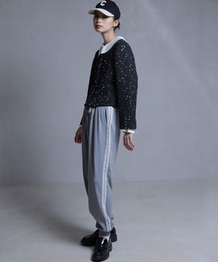 組曲 ライトデシン プリーツブラウス アイボリー系