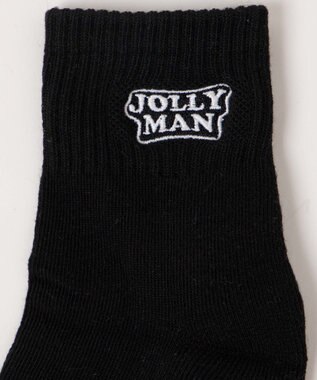 WEGO カラーロゴアンクルソックス ブラック