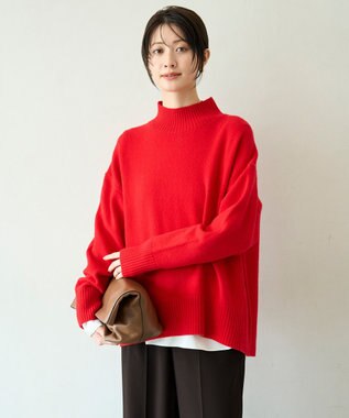 カシミヤブレンド ハイネックニット