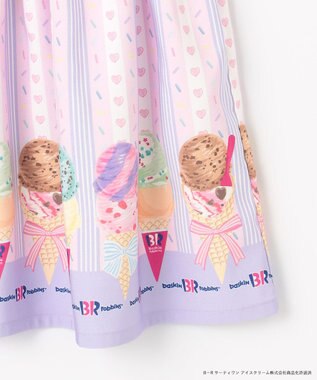 ANY KIDS 【any FAM×サーティワン アイスクリーム】ストライプ ワンピース ラベンダー