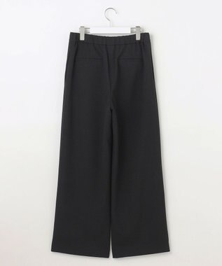 J.PRESS LADIES 【洗える】ツムギート flannel ワイド パンツ ブラック系