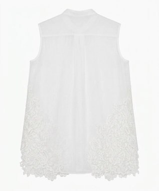 BEIGE， GALENA / レースコンビ シアーシャツ Off