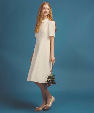 TOCCA 【洗える・消臭】 TWEED BLOSSOM ドレス アイボリー系5