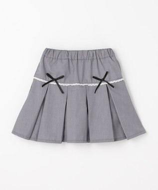 ANY KIDS 【洗濯機可能】プリーツ ミニスカパン グレー
