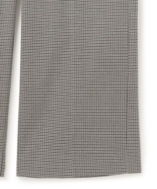 23区 L 【洗える】チェックストレッチ ワイドパンツ ブラック系3