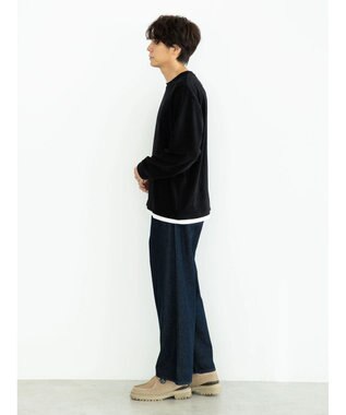 CRAFT STANDARD BOUTIQUE カットコールフェイクレーヤードプルオーバー Black