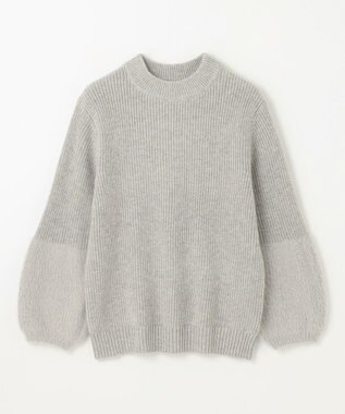 ANY ラムウールフェザーコンビプルオーバー ライトグレー