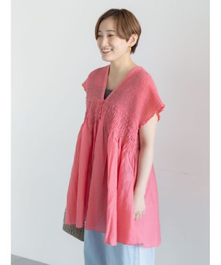 Te chichi シャーリングチュニック レッド