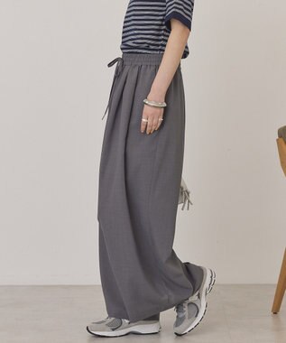 AMERICAN HOLIC 【マルチ機能】ドライタッチワイドパンツ Gray Mixture