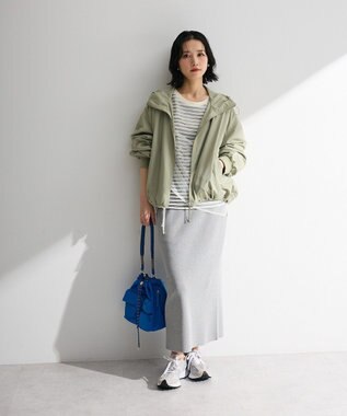 Green Parks ニットタイトスカート Gray Mixture