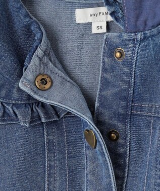 ANY KIDS フリル 襟付き デニム ジャケット デニムブルー
