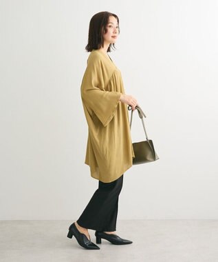 Green Parks クレープチュニック Khaki