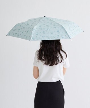 MOONBAT 晴雨兼用日傘 折りたたみ傘 ボタニカル／遮光 遮熱 UV ライトグリーン