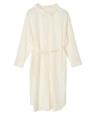 Green Parks ミドル丈シャツワンピースII Ecru