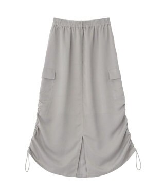 Green Parks サテンカーゴスカート Gray