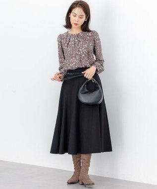 組曲 S プティフラワープリント ブラウス グレー系5