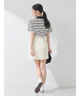 earth music&ecology 襟付きボーダープルオーバー Off White