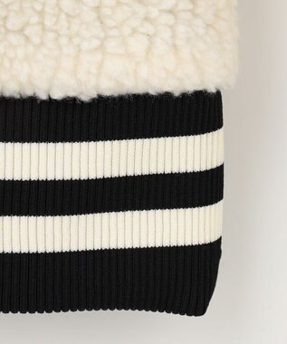 PW CIRCULUS 【MEN】【撥水/防風】リバーシブル ボア ジップアップ ブルゾン ホワイト×ブラック