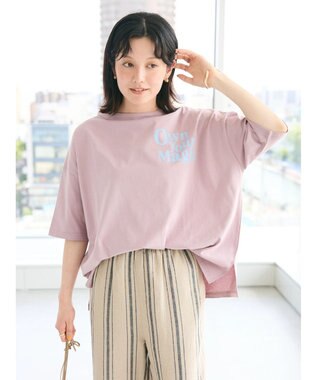 CRAFT STANDARD BOUTIQUE シルケット天竺　ロゴＰＴボトルネックＰＯ　５／Ｓ Lavender