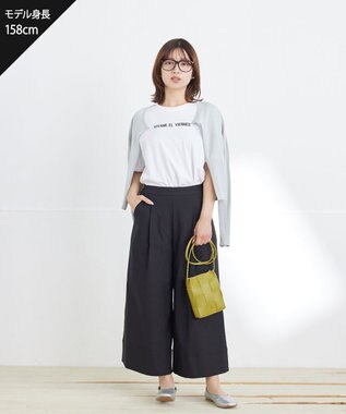 Tiaclasse 【洗える】刺繍ロゴシンプルTシャツ オフホワイト
