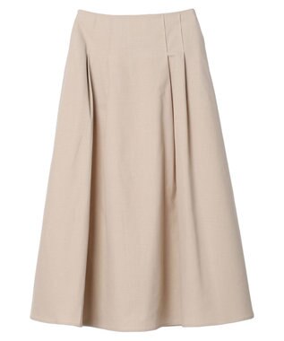 Green Parks 綿麻混フレアスカート Black