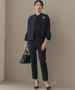 組曲 S 【KUMIKYOKU NAVY】コンフォータブルドレープ フレアスリーブジャケット ネイビー系