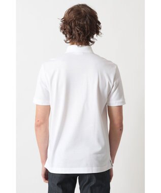 DAKS フロントジップ ハウスチェックパイピング ポロシャツ スノーホワイト
