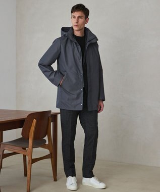 GOTAIRIKU 仕事で着られる綿100%【クルー以上モック未満】カバーネック DRESS Tシャツ(26年モデル) ブラック系