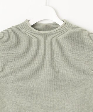 J.PRESS LADIES L 【洗える】CLEAR COTTON BLEND ニット ベスト スモーキーグリーン系