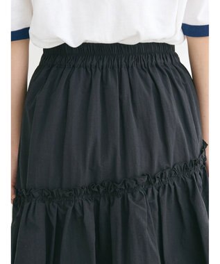 Green Parks ・ＥＬＥＮＣＡＲＥ　ＤＵＥ　アシメティアードスカート Black