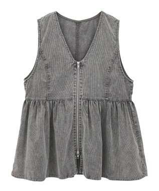 Green Parks ・ＥＬＥＮＣＡＲＥ　ＤＵＥ　ケミカルコーデュロイベスト Gray