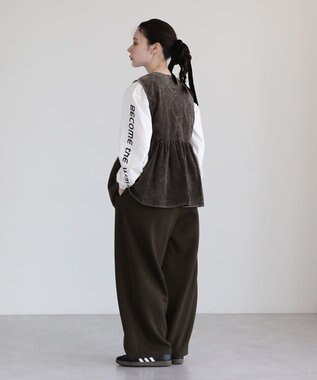 Green Parks ・ＥＬＥＮＣＡＲＥ　ＤＵＥ　ケミカルコーデュロイベスト Brown