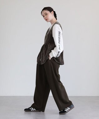 Green Parks ・ＥＬＥＮＣＡＲＥ　ＤＵＥ　ケミカルコーデュロイベスト Brown