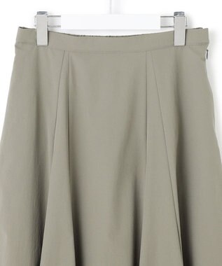 23区 L 【洗える】ストレッチタイプライター フレア スカート ライトカーキ系