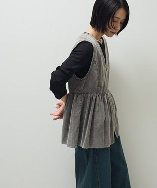 Green Parks ・ＥＬＥＮＣＡＲＥ　ＤＵＥ　ケミカルコーデュロイベスト Gray